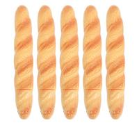 OHPHCALL Lot de 5 Stylos Bille en Plastique Mie Réaliste, Écriture Fluide et Décoration Créative pour Bureau ou Kits de Voyage