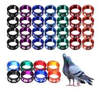 OHPHCALL Lot de 50 Anneaux de Patte en Métal pour Pigeons et Oiseaux, Faciles à Identifier Utiliser, Large Application en Élevage Couleur Aléatoire