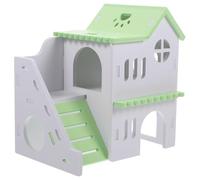 OHPHCALL Maison Cachette en Bois Colorée pour Hamster et Chinchilla Chaleureuse et Isolée Sommeil Vie Quotidienne des Petits Animaux