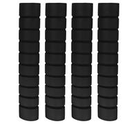 OHPHCALL Manchon de Poignée en Mousse Noire 4pcs pour Barre de Musculation, Léger et Antidérapant, Coussin Confortable pour Soulager la Pression des Mains, pour Séances de Fitness