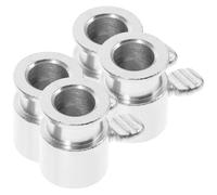 OHPHCALL Manchon pour Barbecue 4 Pièces en Fer Chromé Butée Grille pour Gril Rotatif Cuisson Poulet Rôti en Extérieur