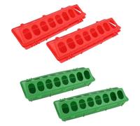 OHPHCALL Mangeoire Multifonction pour Poussins en Plastique 4 Pièces, Nourrisseur Professionnel pour Pigeons et Poulets, Accessoire Pratique pour Alimentation Quotidienne en Cage