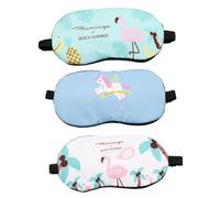 OHPHCALL Masque Yeux Portable Lot de 3 Cache-Oeil Adorable Doux pour Dormir Voyages Couvre-Masque Confortable Glace Usage à la Maison Voyage