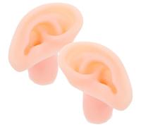 OHPHCALL Modèle D'oreille Texture Souple Réaliste Beige en Silicone Paire pour Affichage de Boucles D'oreilles pour Enseignement et Décoration à Domicile