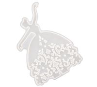 OHPHCALL Moule en Silicone Blanc pour Création Artisanale Outil de Moulage Base et Jupe pour Présentoir à Bijoux de