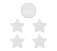 OHPHCALL Moules en Silicone D'étoile Faciles à Utiliser Former Lot de 5 pour Sous-verres Support pour Décoration Maison et Bricolage Résine Époxy