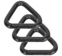 OHPHCALL Mousquetons Triangulaires Noir Lot de 3 en Alliage D'aluminium Légers Design Innovant Facile à Transporter sans Utilisation des Mains pour Escalade et Randonnée