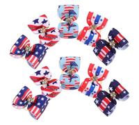 OHPHCALL Nœuds pour Cheveux en Polyester pour Chiens et Chiots, 10 Pièces Accessoires Colorés Confortables pour Concours et Photographies
