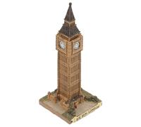 OHPHCALL Ornement Délicat Pendule Monumentale en Résine, Modèle D'architecture Unique et Créatif, Décoration Maison Pratique et Résistante à l'usure pour Bureau ou Salon