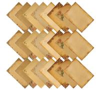 OHPHCALL Papier Kraft Vintage pour Lettres de Remerciement 24pcs Écriture Lisse et Pratique, pour Rédiger des Notes et Lettres Personnalisées