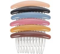 OHPHCALL Peignes à Cheveux Antidérapants Lot de 6 Accessoires Décoratifs en Acrylique et Alliage de Zinc, Légers et Élégants pour Coiffer Facilement pour Femmes et Filles