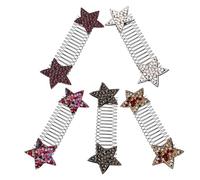 OHPHCALL Peignes à Cheveux Étoile en Plastique 5pcs, Accessoires pour Cheveux Polyvalents, Maintien Sécurisé, pour Coiffures Élégantes et Chignons