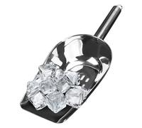 OHPHCALL Pelle à Glace Argentée en Acier Inoxydable Multifonctionnelle avec Filtre, Cuillère à Glace Robuste Cuisine et Bar pour Fêtes