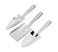 OHPHCALL Pelless à Main en Acier Inoxydable Ensemble de 3 Anti-Rouille Moulé d'une Seule Pièce Portables pour Creuser Outils de Jardinage et Plantes Succulentes
