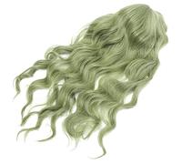 OHPHCALL Perruque Synthétique Ondulée Pour Femme Cheveux Bouclés Facile À Porter Accessoire Tendance