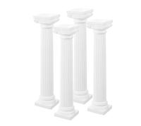 OHPHCALL Pilier Romain Décoratif en PS Blanc Lot de 4 pour Mini-Maison