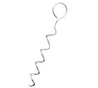 OHPHCALL Piquet Robuste en Fer pour Chien Forme Spirale, Ancre Sol Solide pour Camping et Randonnée, Accessoire Extérieur Argenté pour Attache de Laisse