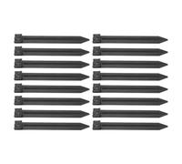 OHPHCALL Piquets de Jardin en Fer Galvanisé Noir Ancrage Sécurisé 12 Pièces et Installation Facile pour Bordure de Pelouse et Aménagement Paysager pour Décoration Extérieure