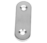 OHPHCALL Plaque de Fixation à 2 Trous en Acier Inoxydable Argenté, Lot de 20pcs, Plaque de Réparation Plate pour Meubles et Coffre, Renfort d'angle pour Usage Domestique