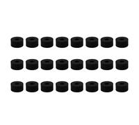 OHPHCALL Plateau Rond en Caoutchouc Antichoc pour Pot de Fleurs, 24 Pièces | Noir, Format Compact, Adapté aux Pieds de Matériel Sportif Usages de Buffer en Atelier