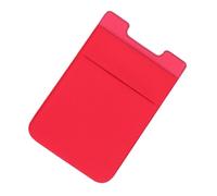 OHPHCALL Porte-Cartes 2pcs Adhésif pour Téléphone Portable en PVC Rouge Double Couche Élastique sans Résidu Collant, pour Cartes Id et Cash