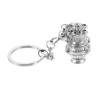 OHPHCALL Porte-clés Pendentif Créatif et Délicat en Métal Forme Brûleur de Parfum Argenté et D'anniversaire pour Décoration de Paquet