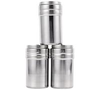 OHPHCALL Pots à Épices Porte-cure-dents Portable Set de 3 Cuisine Multifonctionnels en Acier Inoxydable Argenté Cuisine Pâtisserie