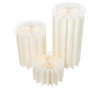 OHPHCALL Présentoir à Desserts en Papier Pliable avec Pilier Romain en Acrylique Blanc Stable et Élégant pour Décoration de Fête à Domicile