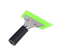 OHPHCALL Raclette à Vitre Compacte et Robuste en Cuir de Vache et Acier Inoxydable Vert pour Fenêtres et Miroirs, pour Jours de Pluie et Hiver