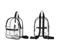 OHPHCALL Sac à Dos Transparent en Pvc Imperméable et Léger pour Étudiants et Femmes, Design Simple et Élégant, et Sorties Entre Amis, Couleur Noir Plusieurs styles