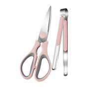 OHPHCALL Set de Ciseaux et Pinces pour Barbecue Acier Inoxydable Résistant Chaleur Multi-usage Ergonomique et Pratique pour Cuisine Extérieure et Grillades