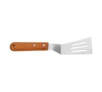 OHPHCALL Spatule pour Retourner Steaks et Œufs Facilement en Acier Inoxydable en Bois Antidérapant, Tête Large pour en Extérieur et Friture