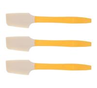 OHPHCALL Spatules en Silicone Graffoirs Multi-usages Surface Lisse Lot de 8 Jaunes pour Pot, Grattoirs Multi-usages Surface Lisse, Mini Ustensiles Cuisine pour Confiture et Pâtisserie