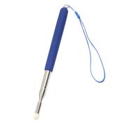 OHPHCALL Stylo Pointeur Robuste Risque Bleu en Acier Inoxydable Rétractable pour Écran Tactile et Tableau Traditionnel pour Enseignement et Bureau