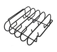 OHPHCALL Support de Casserole pour Gril en Acier Inoxydable, Grille de Barbecue en Acier Inoxydable, Noir, pour Maïs et Poisson, Camping et Usage Extérieur, Compact et Portable,