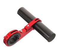 OHPHCALL Support D'extension de Guidon de Vélo en Métal Carbone Rouge, Multifonction pour Éclairage et Compteur, Léger et Antidérapant, Compatible Accessoires Vélo pour Usage Cyclisme