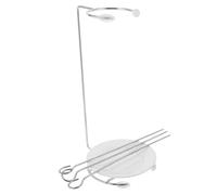 OHPHCALL Supports à Kebab en Acier Inoxydable avec Brochette, Support Suspendu pour Kebab, Argenté, Facile à Nettoyer, pour Grill Barbecue