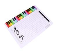 OHPHCALL Tableau Blanc Effaçable Ardoise Musicale en Plastique Léger Motif Artistique pour Enseignement et Pratique Musicale Solide et Portable