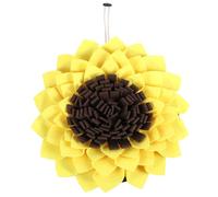 OHPHCALL Tapis de Reniflement pour l'esprit et Réduire Le Stress Jaune en Polyester pour Animaux Forme Tournesol pour Alimentation Lente et Mastication