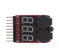 OHPHCALL Testeur Batterie Lithium Compact Affichage Numérique et Alarme Basse Tension pour Contrôle Capacité 1-8S pour Pilotes de Drones