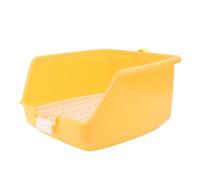 OHPHCALL Toilettes Anti-éclaboussures en Plastique Lapin Grille Jaune pour Accessoires pour Cage d'animaux Petits Chinchilla