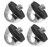 OHPHCALL Vis en Silicone de 4 Cou pour Appareil Sangle de 1/4 Pouce Photo en Zinc Rondelle et Fixation Étanche, Lot Pièces Argentées pour Photographe