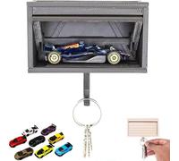 Ohphnt Car Garage Key Holder with Opening Door,garage Key Holder,Funny Wall Mount Car Garage Key Rack,3D Printed Key Organizer Wall Mount,Easy Installation Key Rack for Entryway-Cars are random-B