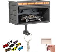 Ohphnt Car Garage Key Holder with Opening Door,garage Key Holder,Funny Wall Mount Car Garage Key Rack,3D Printed Key Organizer Wall Mount,Easy Installation Key Rack for Entryway-Cars are random-C