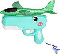 Ohphnt Dinosaur Foam Glider Launcher Toy, Cute Dino Airplane Launcher Toy,Airplane Gliders for Kids,Two Flight Modes,Fun Outdoor Flying Catapult Toys,Birthday Gifts & Party Favors(C)