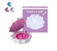 Ohphnt Shell Lamp with Bluetooth Speaker,Ocean Wave Projector Table Lamp,Shell Speaker Light,3-in-1 Multifunction Speaker with 360 Degree Surround Light and Shadow & 7 Light Effects-A