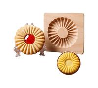 Ohphnt Wooden Cookie Molds,Diy Baking Moulds,3d Biscuit Shape Baking Tools,Kitchen Accessories Plate Moulds,Reusable Cookie Shapes for Cookies-A