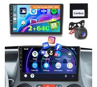 Ohradio 2G+64G Autoradio Android 15 pour Fiat Panda 2003 2004 2005 2006 2007-2012, Carplay Android Auto sans Fil, 2 DIN Écran Tactile de 9" avec WiFi GPS FM/RDS BT SWC+Caméra de Recul+MIC
