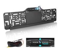 Ohradio Cadre de Plaque D'immatriculation UE Caméra de Recul 7LED, Étanchéité, Vision Nocturne, Grand Angle Caméra Full HD 1080P Ángulo Ajustable, 720P/1080P/CVBS Caméra de Recul