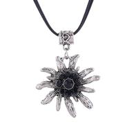 OHREN 1 Pièce Collier Noir Cœur Bavarois, Bijoux Traditionnels Femme, Collier Edelweiss Dirndl, Accessoires Oktoberfest et Fête de la Bière, Bijoux pour Tenue Bavaroise et Lederhose Femme